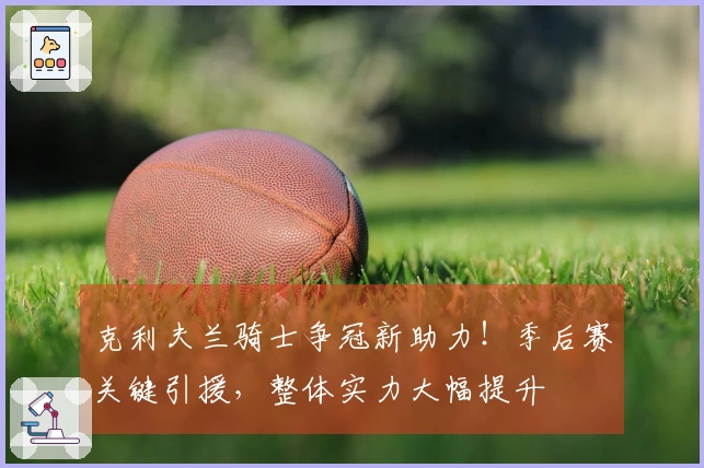 克利夫兰骑士争冠新助力！季后赛关键引援，整体实力大幅提升